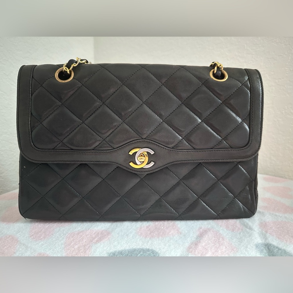 Chanel Paris Matelasse Double Flap Shoulder Bag